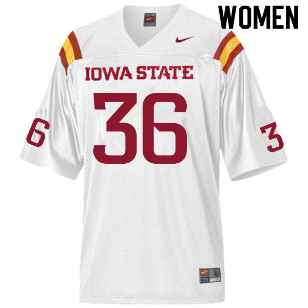 Iowa State Cyclones Women's #36 Mason Cassady Nike NCAA Authentic White College Stitched Football Jersey QZ42L00FK